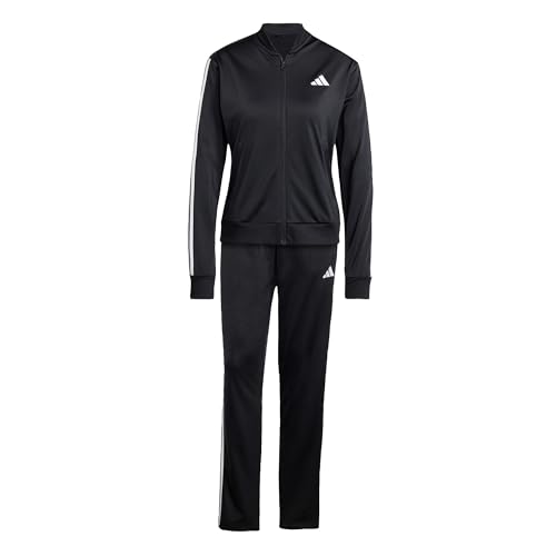 Adidas Donna Essentials 3-Stripes Tracksuit, Black, L