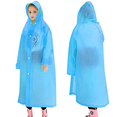 Skyzone Impermeabile Per Bambini Per Ragazze E Ragazzi, Poncho Leggero Antipioggia Con Cappuccio, Riutilizzabile E Carino Per Viaggi All'Aperto, Arram