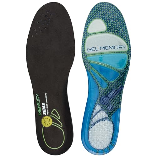 Sidas - Solette Gel A Memoria Di Forma - Assorbimento Degli Urti - Comfort Per Tutto Il Giorno - Solette Per Scarpe Da Uomo E Da Donna