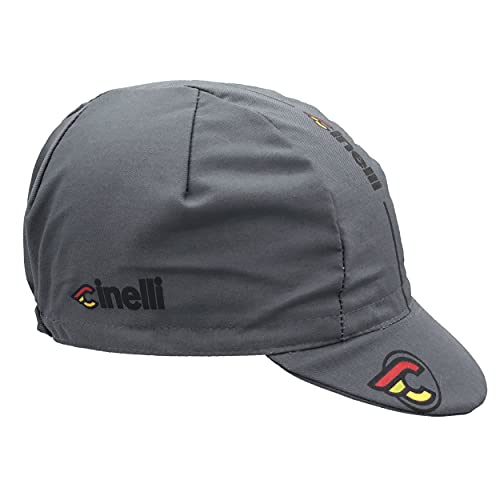 Cinelli Supercorsa Cappellino Ciclismo, Grigio Titanio, Taglia Unica Unisex-Adulto