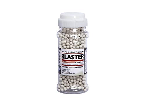 Blaster Billes 4.5Mm 0.13G (X1000) Bouteille, Bottiglietta In Abs Da 4,5 Mm, 0,13 G, 1000 Pezzi Unisex-Adulto, Bianco, Taglia Unica