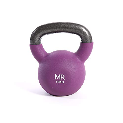 Fitandfun Ghiria Kettlebell Neoprene Rosso Body Building Rafforzamento Palestra 12Kg(Cod. Sp5031)