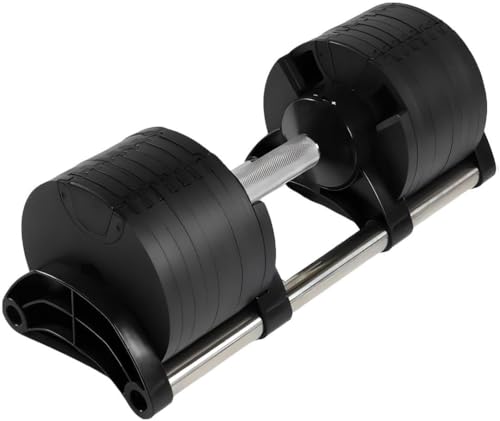 Donatif 1 Manubrio Regolabile 32 Kg, Manubrio Rivestito In Gomma E Impugnatura Acciaio, Attrezzi Per Palestra E Home Gym 2-32Kg