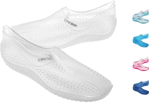 Cressi Water Shoes, Scarpette Sportive Uso Acquatico/Mare/Spiaggia Adulti, Ragazzi E Bambini, Trasparente, 38 Eu