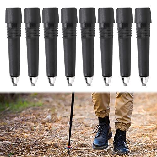 Punta Per Bastoncini Trekking,Roadloo 8 Pezzi Bastoncini Da Trekking Punta Alpenstock Acciaio Asta Ricambio Portatile Punta Alpenstock Per Bastone Da