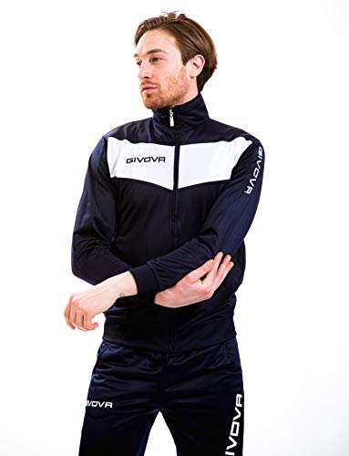 Givova Tuta Visa Triacetato Blu/Bianco Tg. 2Xs