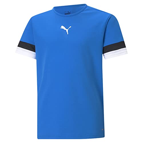 Puma Teamrise Jersey Jr, Shirt Unisex - Bambini E Ragazzi, Electric Blue Lemonade-Puma Black-Puma White, 152