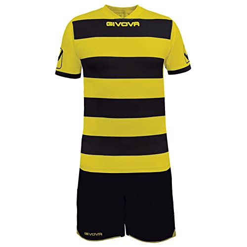 Givova Kitc42B, Kit Rugby Unisex - Adulto, Nero/Giallo, M