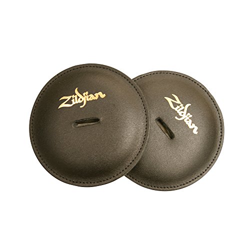 Zildjian - P0751 Leather Pads, Coppia Cuscinetti In Vera Pelle Di Alta Qualità. Colore Nero