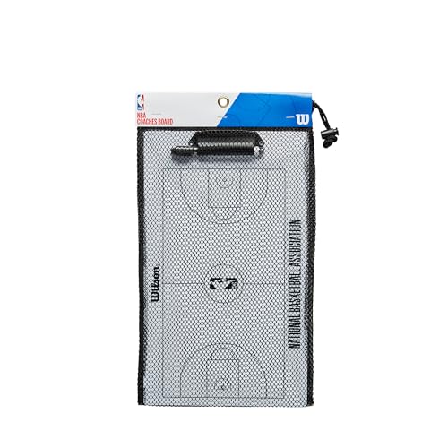 Wilson Nba Coaches Dry Erase Board, Lavagna A Secco Per Allenatore Di Basket Unisex Adulto, Bianco, Nessuna Dimensione