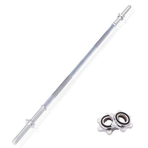 Donatif Bilanciere Palestra In Acciaio Con Fermadischi Inclusi - Bilanciere 28Mm Cromato 220 Cm (11 Kg) - Attrezzi Palestra Casa - Fitness Home Gym -