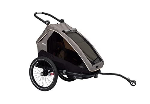 Rimorchio Per Bambini Xlc Mono-S Bs-C09: Un Compagno Versatile Per Le Avventure All'Aperto Con Tutta La Famiglia, Grigio/Beige/Antracite