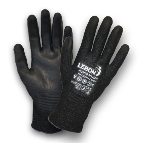 Lebon Masterblack/Sd,Guanto Da Lavoro, Anti-Taglio, Compatibile Con Touch Screen, Multifunzione (Bricolage, Costruzione, Giardini...), Confortevole E