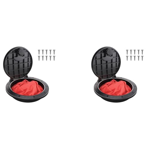 Kznifmk 2X Kit Piastra Di Coperta Da 6 Pollici Boccaporto Di Coperta Per Kayak Con Nero