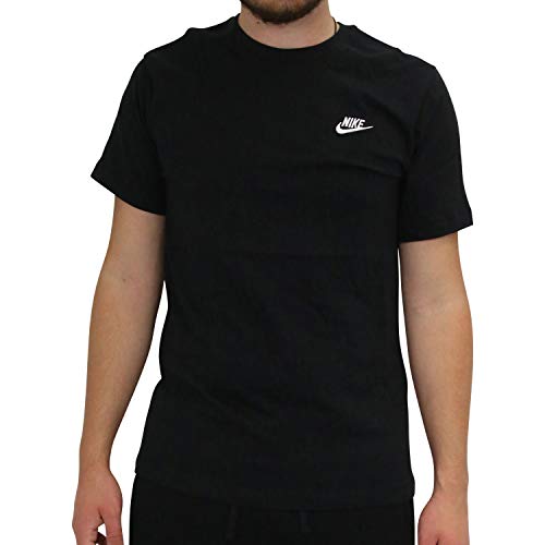 Nike M Nsw Club Tee Maglietta, Black White, L Uomo