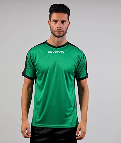 Givova Shirt Revolution Interlock Verde/Nero Tg. Xl