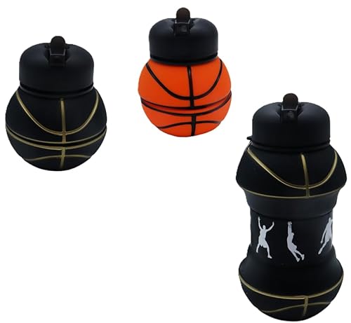Sunlux Borraccia Pieghevole Palla Da Basket 230-550Ml In Silicone + Pp