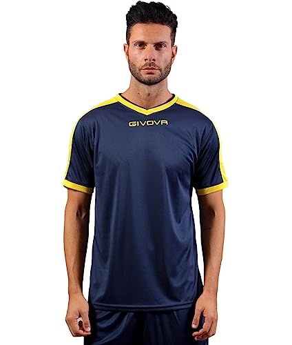 Givova Shirt Revolution Interlock Blu/Giallo Tg. M