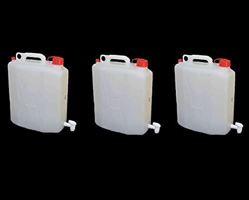 Nuova Plastica Adriatica - Taniche Per Acqua Con Rubinetto, Contenitori Per Liquidi Da 20 Litri, 3 Unità