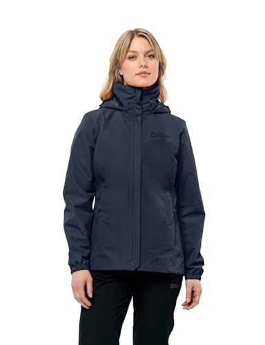 Jack Wolfskin Stormy Point 2L Jkt W, Capispalla Donna, Blu Notte, Xxl