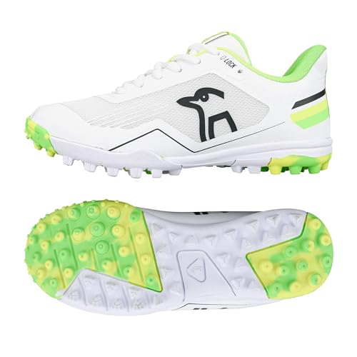 Kookaburra Kc 5.0 - Scarpa Da Cricket Con Suola In Gomma, Misura 38, Colore: Giallo/Verde