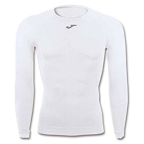 Joma Maglietta Brama Classica A Maniche Lunghe, Bianco, 2Xs-Xs Unisex-Adulto