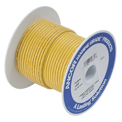 Ancor Tinned Copper Battery Cable 4Awg (21Mm²) Yellow 25Ft, Dan-577 Other, Multicolor, One Size
