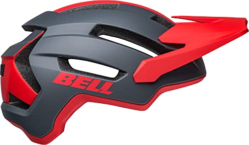 Bell 4Forty Air, Casco Da Bicicletta Unisex Adulto, Grigio Opaco/Rosso, L