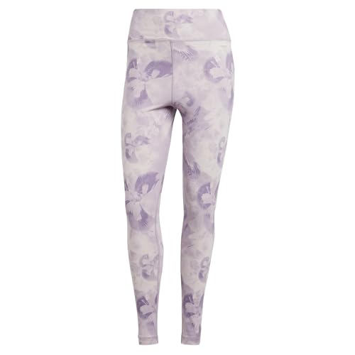 Adidas Donna Train Essentials Aop Flower Tie-Dye Leggings, Putty Mauve/Preloved Fig, Xs