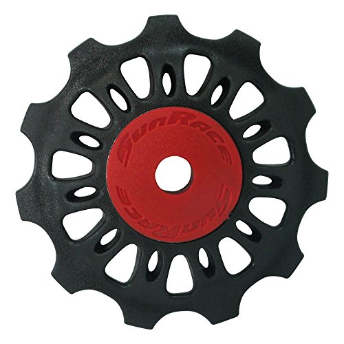 Sunrace - Set Corona In Plastica, Jocky, Per Bicicletta, 11 Denti, Nero E Rosso