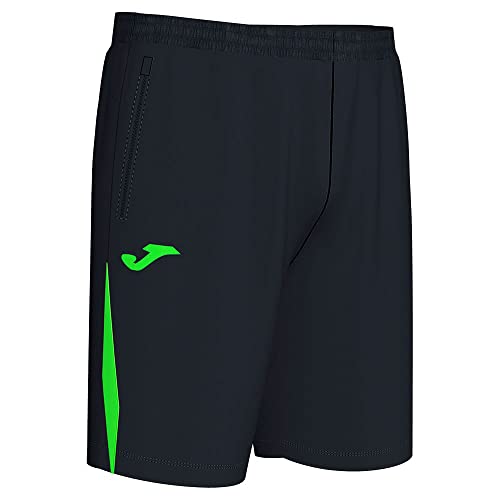 Joma Bermuda Uomo Championship Vii Nero Verde Fluorescente