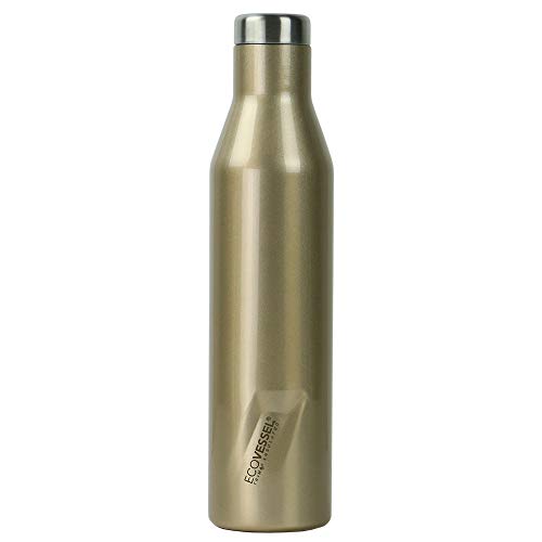 Ecovessel 'S Aspen 750Ml Aspen-750Ml, Borraccia Isolata Sottovuoto Con Polvere D'Oro