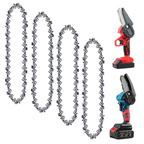 Chainsaw Chain, 4 Pezzi 6 Pollici Mini Motosega Catena, Passo 1/4 Catena Per Motosega Elettrica Senza Fili, Catena Per Motosega, Mini Catena Per Sega
