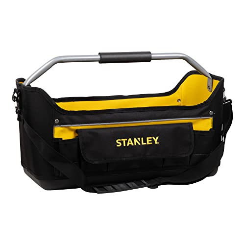 Stanley Borsa Porta Attrezzi Aperta, Base Impermeabile, Organizer Multi-Tasche Con Tracolla, 56 Cm, 1-70-319