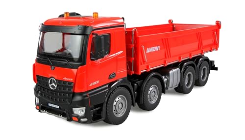 Amewi Mercedes Benz Arocs Ribaltabile 8 X 4/4 4Wd 1:18 Rtr Rosso, Rc Camion Modello