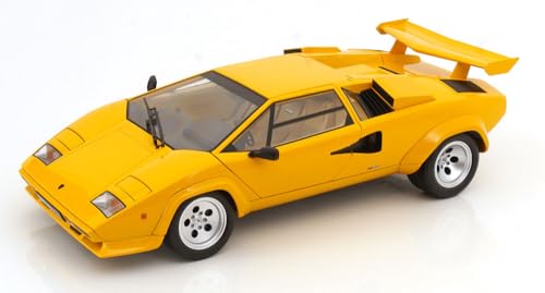 Kk Scale Kkdc120144 - Lamborghin. Countach Lp 5000S Qv Yellow 1985 - Scala 1/12 - Auto In Miniatura Da Collezione