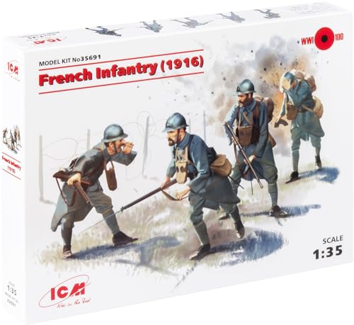 Icm 035691 – Modellino Di Plastica, 1/35 Wwi Francese Fanteria