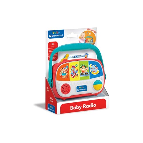 Clementoni Baby Baby Radio, Radiolina Neonati 6-36 Mesi, Centro Attività Interattivo, Gioco Musicale Con Effetti Luminosi, Stimola Sviluppo Psicomotor