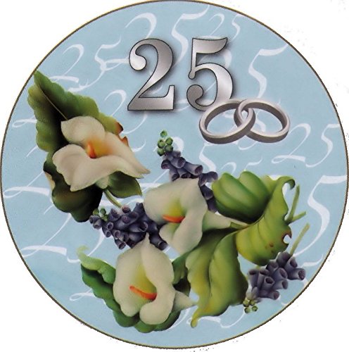 Cialda In Ostia 25° Anniversario Per Decorazione Torta