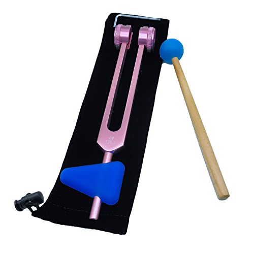 Eighosee 136.1 Om136.1 Diapason Nel Lega Di Alluminio Con Per La Guarigione Del Chakra, Terapia Del Suono, Sollievo Dallo Stress, Rosa