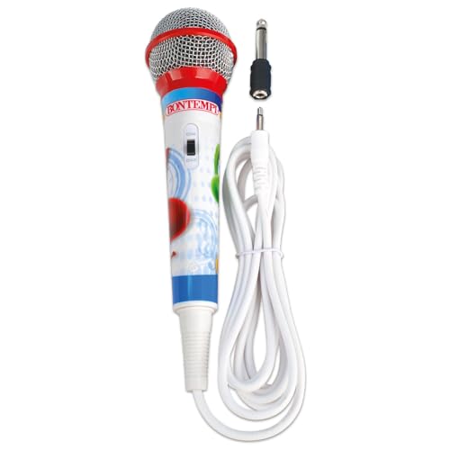 Bontempi | Keytune Mic - Microfono Unidirezionale A Condensatore Per Tastiere Giocattolo, Rosso