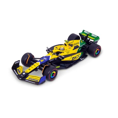F1 Mclaren Mcl38 2024 Monaco Gp Livrea Senna 30Th Anniversario - Formula 1 - Lando Norris 4 Con Casco - Scala 1:43 12Cm - Bburago 18-38215-N
