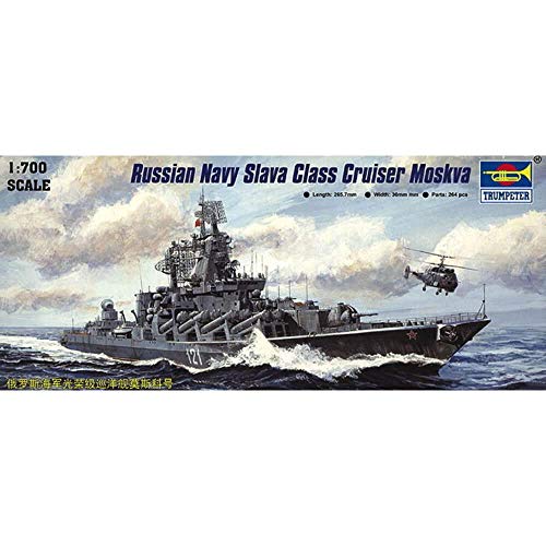 Trumpeter 05720 - Modellino Nave Da Guerra Russian Slava Class Cruiser Moskva Scala 1:700