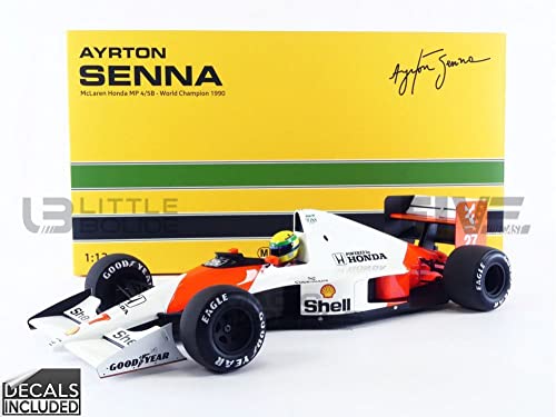 Minichamps 547901227 1:12 Mclaren Honda Mp4-5B-Ayrton Senna-Campione Del Mondo 1990 Auto Da Collezione In Miniatura, Multicolore