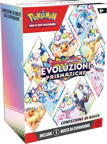 Gcc Pokémon: Confezione Di Buste Dell’Espansione Scarlatto E Violetto - Evoluzioni Prismatiche (Sei Buste Di Espansione)