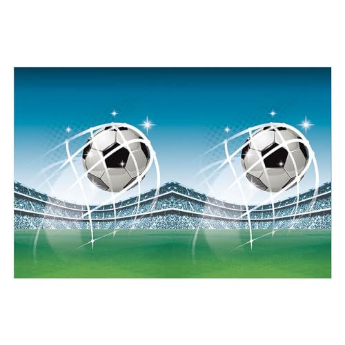 Procos- Tovaglia Plastica Pallone Calcio Soccer Fans Party (180X120Cm), Modello Stampato, Multicolore, 70.9 X 47.2 Inch (Rechteckig), 93748