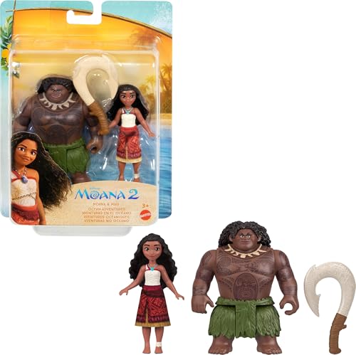 Mattel Moana - Bambole Piccole, Eroe E Semidio, Confezione Da 2