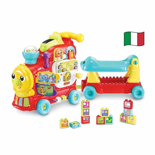 Vtech Edo, Maxi Treno Cavalcabile, Trenino Elettrico E Giocattolo Multiattività 7 In 1, Gioco Forme Con Oltre 270 Suoni, Melodie E Blocchi Educativi,