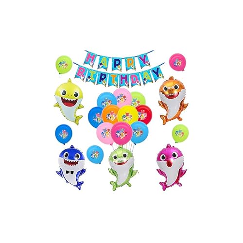 Decorazioni Compleanno Squalo Bambino Palloncini Squalo Bambino Compleanno Palloncino Decorazioni Baby Shark Festa Compleanno Baby Shark Striscioni Co