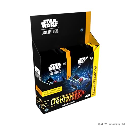 Fantasy Flight Games - Star Wars: Unlimited Tcg Jump To Lightspeed Carbonite Booster Display - 24 Packs, Exclusive Cards, Foils & Hyperspace Variants!